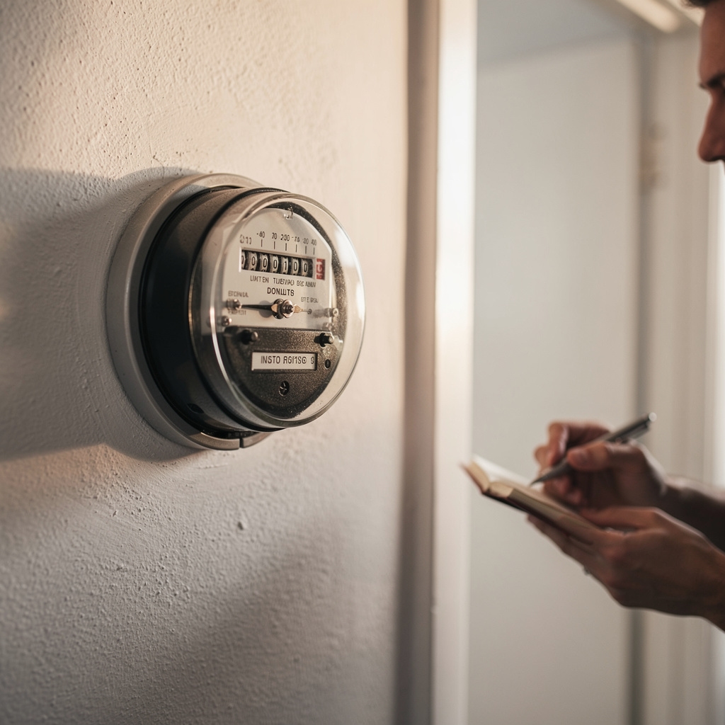 Licznik energii elektrycznej w domowym korytarzu